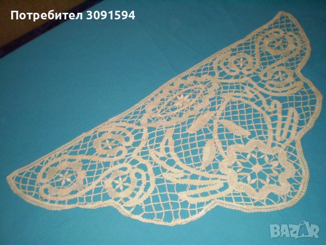 Стар  мотив-  покривка брюкселска дантела, снимка 2 - Други ценни предмети - 42275529