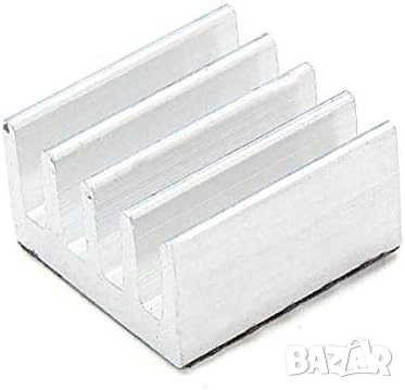 Алуминиев радиатор 8x8.8x5 мм за охлаждане за електронни компоненти