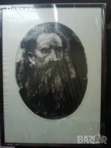 Графика- портрет на Лев Толстой, снимка 2 - Картини - 48270326