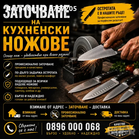 Заточване на ножове