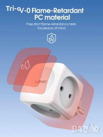 LDNIO Мини куб разклонител, адаптер 4 мулти-изхода, захранване 16A, снимка 8 - Друга електроника - 53138028