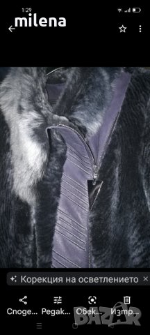 Нов дълъг кожух естествена кожа, снимка 3 - Палта, манта - 38782313