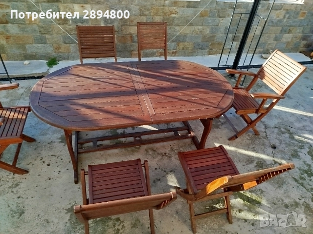 Градинска мебел от дърво 