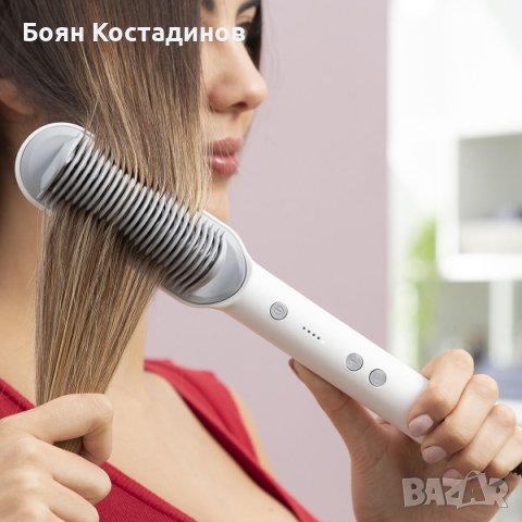 Керамична електрическа четка за изправяне на коса InnovaGoods HAD-397, 5 температурни нива, Защита, снимка 7 - Преси за коса - 41590607
