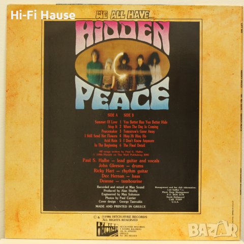 Hidden Peace ‎– We All Have - Грамофонна плоча -LP 12”, снимка 2 - Грамофонни плочи - 38999413