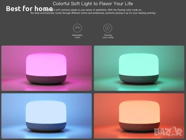 Нощна лампа YEELIGHT D2, снимка 4 - Настолни лампи - 53435437