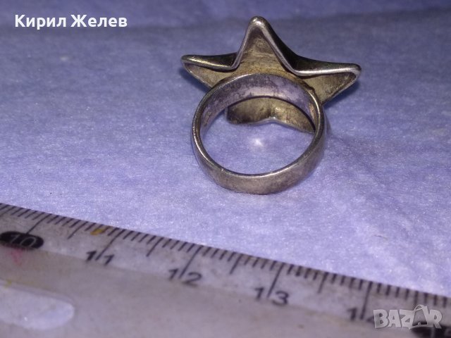 ВЕЛИКОЛЕПЕН ФИГУРАЛЕН СРЕБЪРЕН АРТ ПРЪСТЕН ЗВЕЗДА СРЕБРО 925 АНГЛИЯ БИЖУТЕРСКА РЪЧНА ИЗРАБОТКА 40617, снимка 12 - Пръстени - 42644491