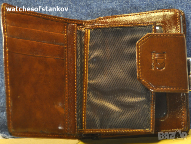 "D Collection" Genuine High Quality Brown Leather Wallet, снимка 2 - Портфейли, портмонета - 44756944