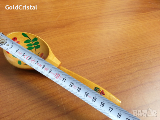 Руска дървена лъжица черпак, снимка 5 - Антикварни и старинни предмети - 36461958