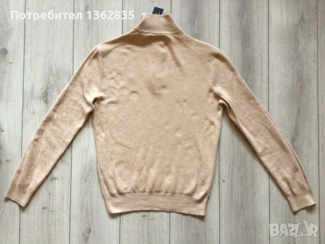 НОВ оригинален бежов пуловер фланела POLO RALPH LAUREN размер M от САЩ, снимка 5 - Пуловери - 53720112