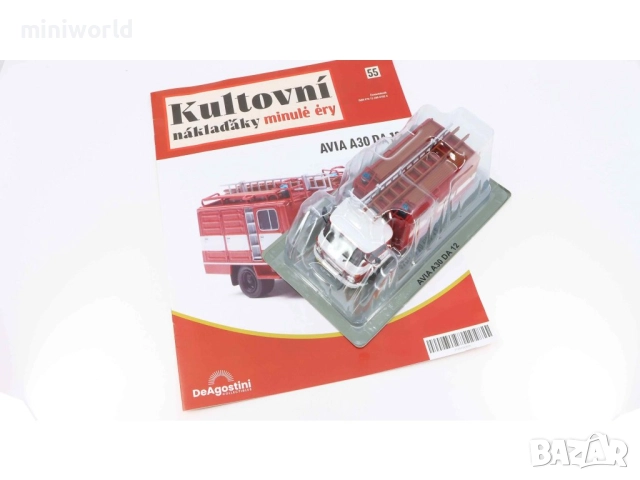 Avia A30 DA 12 пожарна - мащаб 1:43 на DeAgostini моделът е нов в блистер, снимка 3 - Колекции - 52306318