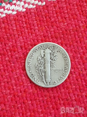 Сребърна монета дайм 1944, снимка 2 - Нумизматика и бонистика - 53847863