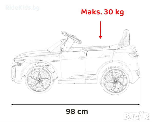 Audi SQ8 12V – Детски акумулаторен джип, Сив, EVA гуми, снимка 15 - Детски велосипеди, триколки и коли - 50418559