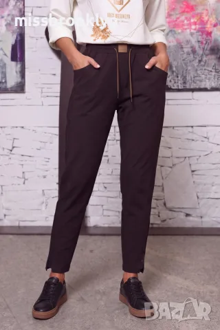 Панталон “Victoria Garden Urban Jogger” – кафяви спортно‑елегантни панталони арт.8040