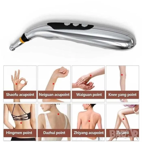 Писалка EMS за акупунктура с 3 приставки и дисплей, с USB захранване, снимка 2 - Масажори - 52163980