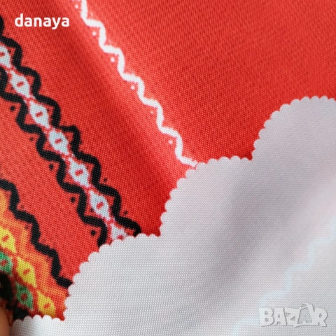 6295 Червена битова покривка за маса с принт традиционни шевици, снимка 4 - Покривки за маси - 53065918