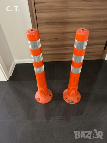 2 бр Ограничително сигнално гъвкаво колче 75см. от термопл. еластомер