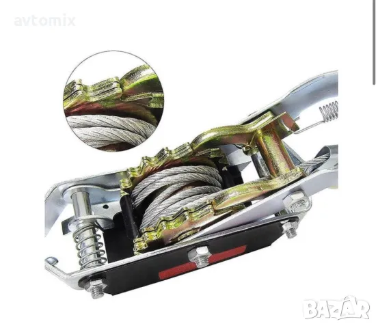 Ръчна лебедка-скрипец със стоманено въже, 4 тона, снимка 2 - Аксесоари и консумативи - 49749534