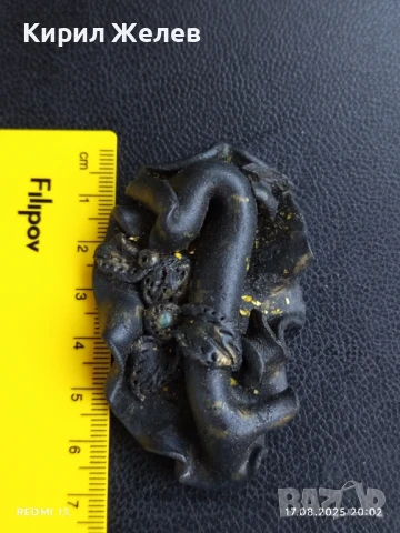 Винтидж Арт брошка от полимерна глина ретро стил 10893, снимка 4 - Други - 51395781