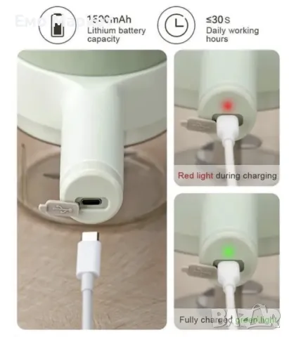 Ръчен електрически чопър с комбинация от четири функции, снимка 3 - Чопъри и пасатори - 49030542