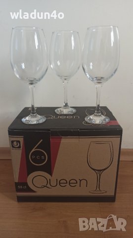 НОВ комплект чаши за вино 58cl/580мл-22, снимка 2 - Чаши - 39626276