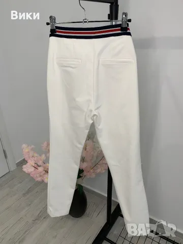 Бял панталон Zara, размер XS, снимка 6 - Панталони - 49456444