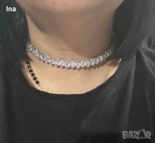 Колие с циркони, снимка 4 - Колиета, медальони, синджири - 53130994