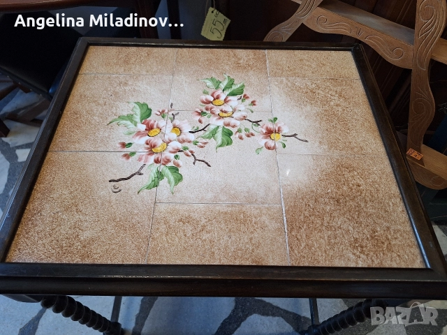 К - т три помощни масички с плочки , снимка 3 - Маси - 52801559