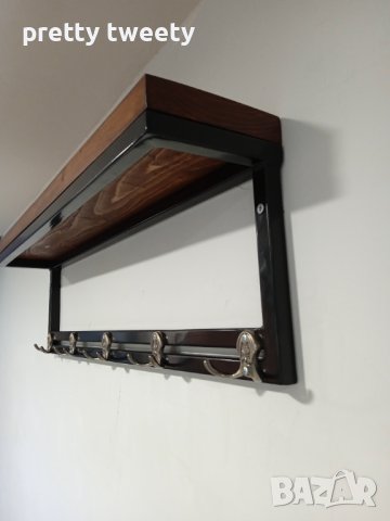 Модерна закачалка от метал и дърво , снимка 3 - Етажерки - 41895692