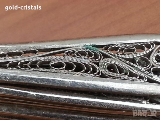 Руски посребрени лъжички мелхиор филигран, снимка 4 - Антикварни и старинни предмети - 33961791