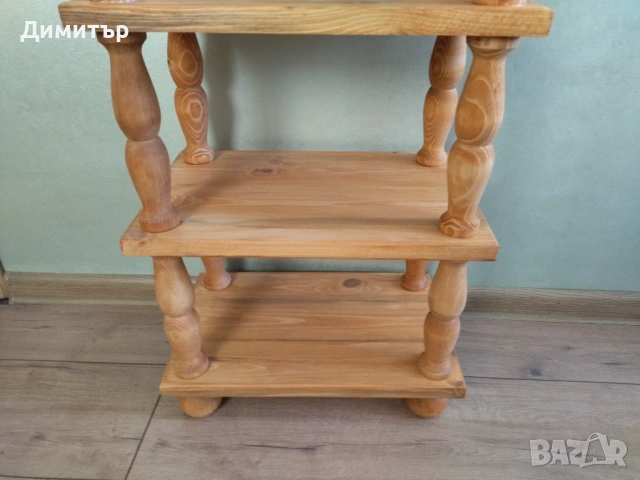 Ретро -дървена етажерка !!!, снимка 3 - Етажерки - 53825660