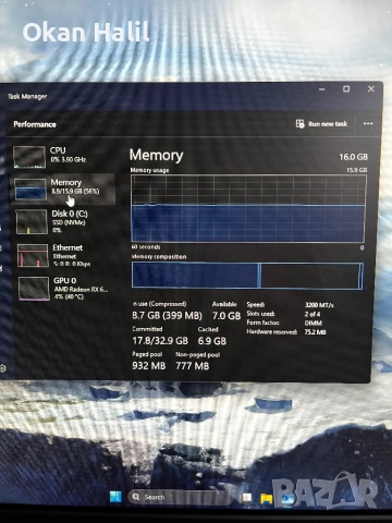 2x8 GB RAM 3200MHZ Kingston, снимка 3 - RAM памет - 52898928