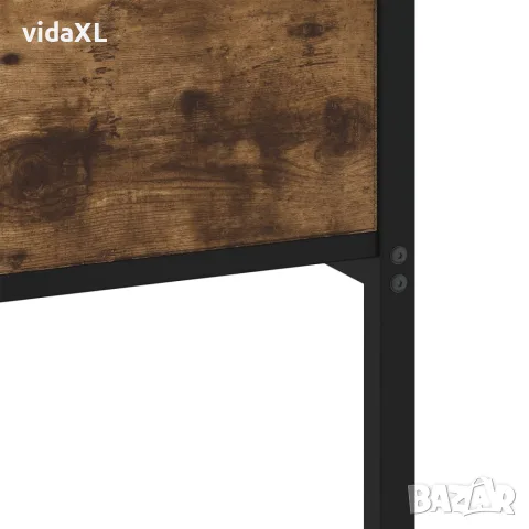 vidaXL Метална рамка за легло, без матрак, опушен дъб, 75x190 см, снимка 8 - Спални и легла - 56147482