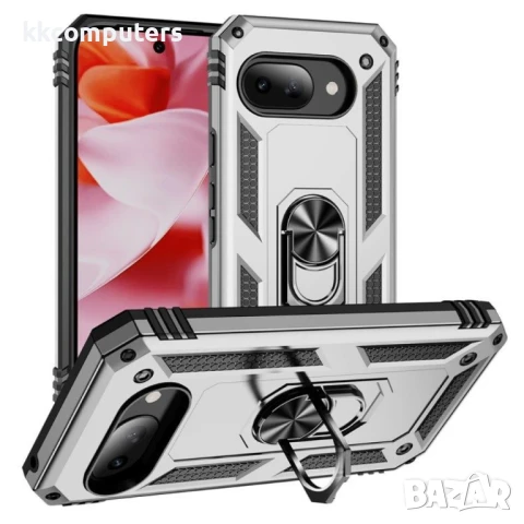 Google Pixel 9a Удароустойчив Ring Holder2 Калъф и Протектор, снимка 9 - Калъфи, кейсове - 51122573