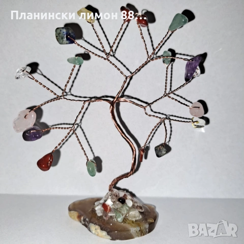 дърво с естествени камъни - 7 чакри