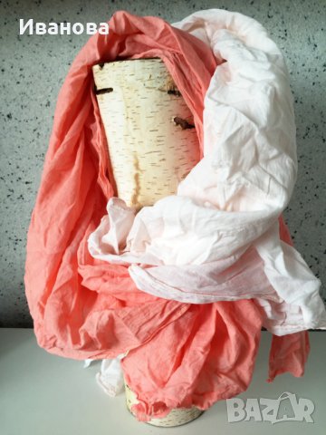 Голям памучен шал в два цвята, снимка 2 - Шалове - 42662951