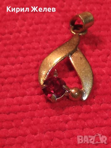 СТАРИННО СКЪПОЦЕННО АРТ ДЕКО БИЖУ БРОНЗ ПОЗЛАТА с ФАСЕТИРАН ГРАНАТ МЕДАЛЬОН ПЕНДАНТ 72101, снимка 17 - Антикварни и старинни предмети - 35653791