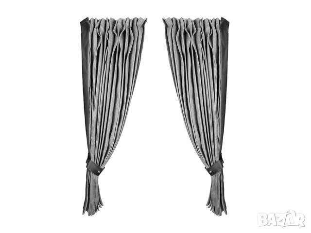 Пердета за товарен автомобил Камион – комплект 2 части сиво/черно за челно стъкло, снимка 2 - Аксесоари и консумативи - 53707840