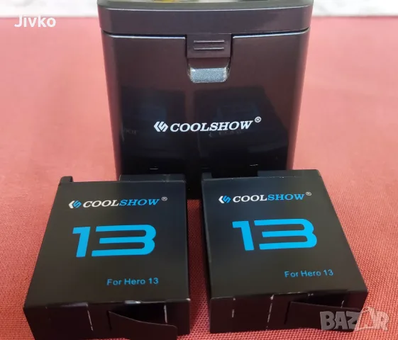 за GoPro Hero 13 - 2бр батерии и тройно зарядно, снимка 2 - Батерии, зарядни - 56038386