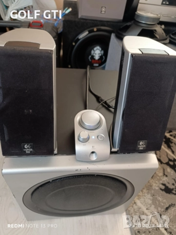 Суббуфер + колони 2+1 Logitech Z-2300, снимка 5 - Аудиосистеми - 52262111