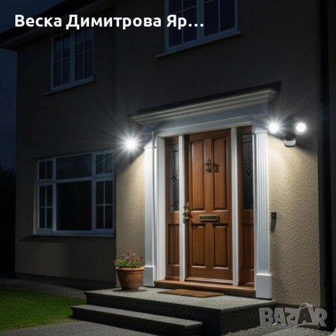 Външна LED лампа с датчик за движение – сигурна светлина, която не те предава, снимка 2 - Лед осветление - 51787254