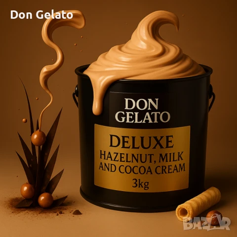 Крем пълнеж с лешници, мляко и какао Don Gelato Deluxe – 3 кг, снимка 7 - Други - 51268237
