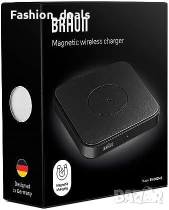 Нова Магнитна подложка за безжично зареждане Braun зарядно за iPhone , снимка 5 - Аксесоари за Apple - 41812141
