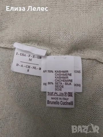 Brunello Cucinelli кашмирен пуловер размер S, снимка 6 - Блузи с дълъг ръкав и пуловери - 55728996