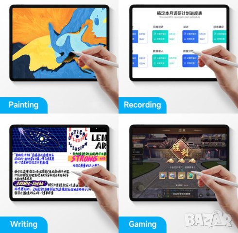 Съвместим Apple Pencil 2nd gen Stylus Pen Apple Pen Съвместим с Apple iPad Pro iPadmini Air Pro iOS, снимка 4 - Таблети - 41359359