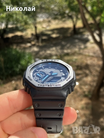 Casio G-Shock GA 2100 1A2ER + чисто нова каишка от GA 2100 SKE-7A Часовник Касио Г Шок ГА 2100, снимка 9 - Мъжки - 56132067