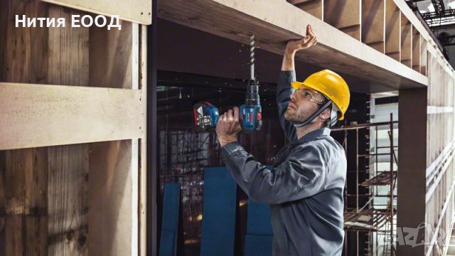 BOSCH GSB 18V-50, безчетков винтоверт, ударен, 18V, зарядно, 2 батерии и куфар, 06019H5100, снимка 7 - Винтоверти - 33831876