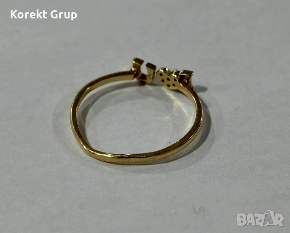 Златен пръстен 14 карата 1.19грама , снимка 7 - Пръстени - 52888367