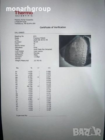 Безконтактна проба на злато и сребро, снимка 13 - Други услуги - 51541897