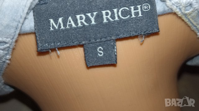 Mary Rich S,M-Светлосиня рокля от памучна рязана дантела , снимка 8 - Рокли - 41554603